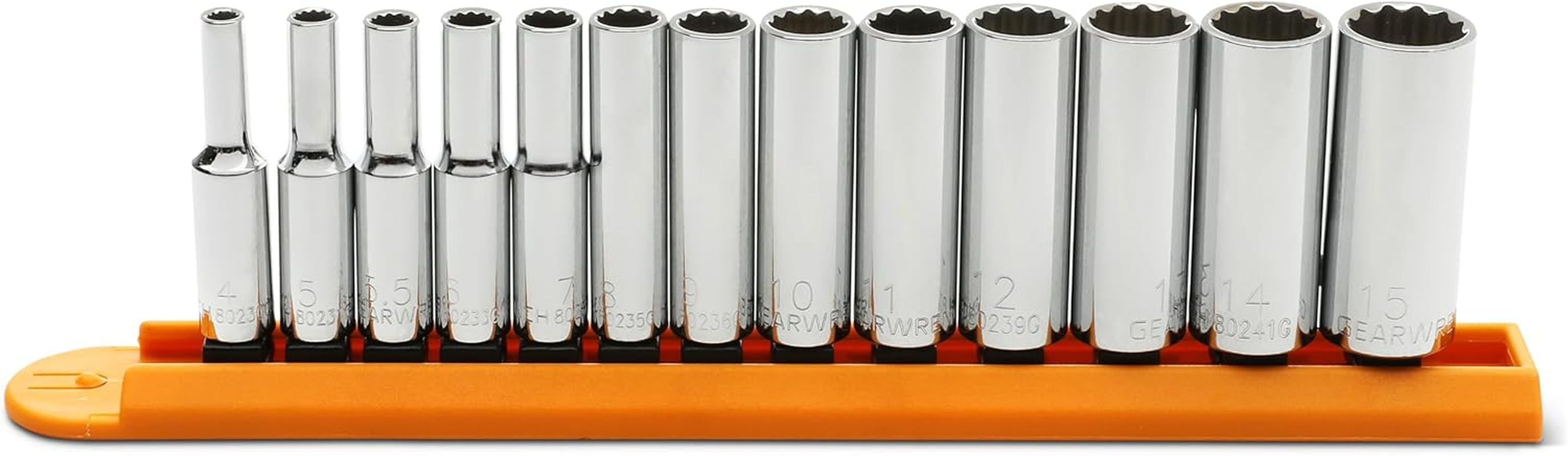 Gearwrench 80732 1/2-Inch Drive SAE Deep 12 Point Socket Set 14-Piece image number 5