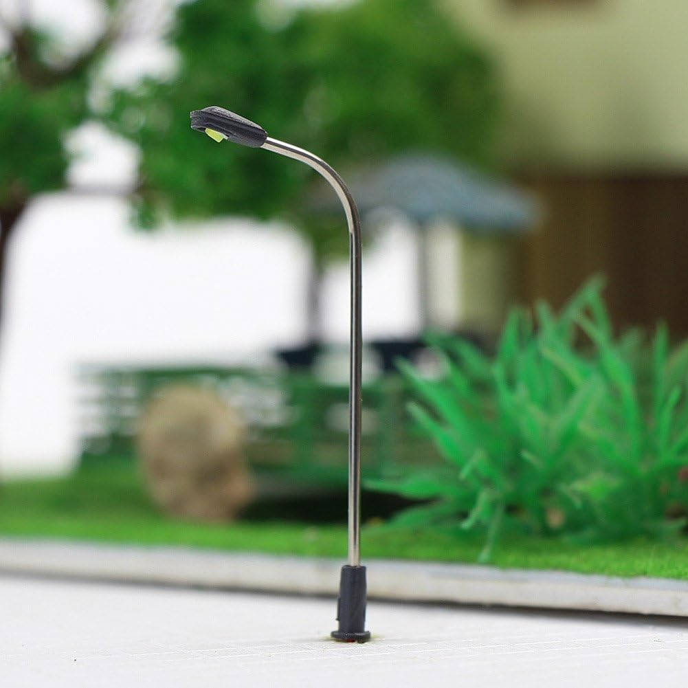 10Pcs Model Railway Train Lamp Post 3.6Cm Street Light Bright Cool White N Z Scale Leds New LQS05 image number 4