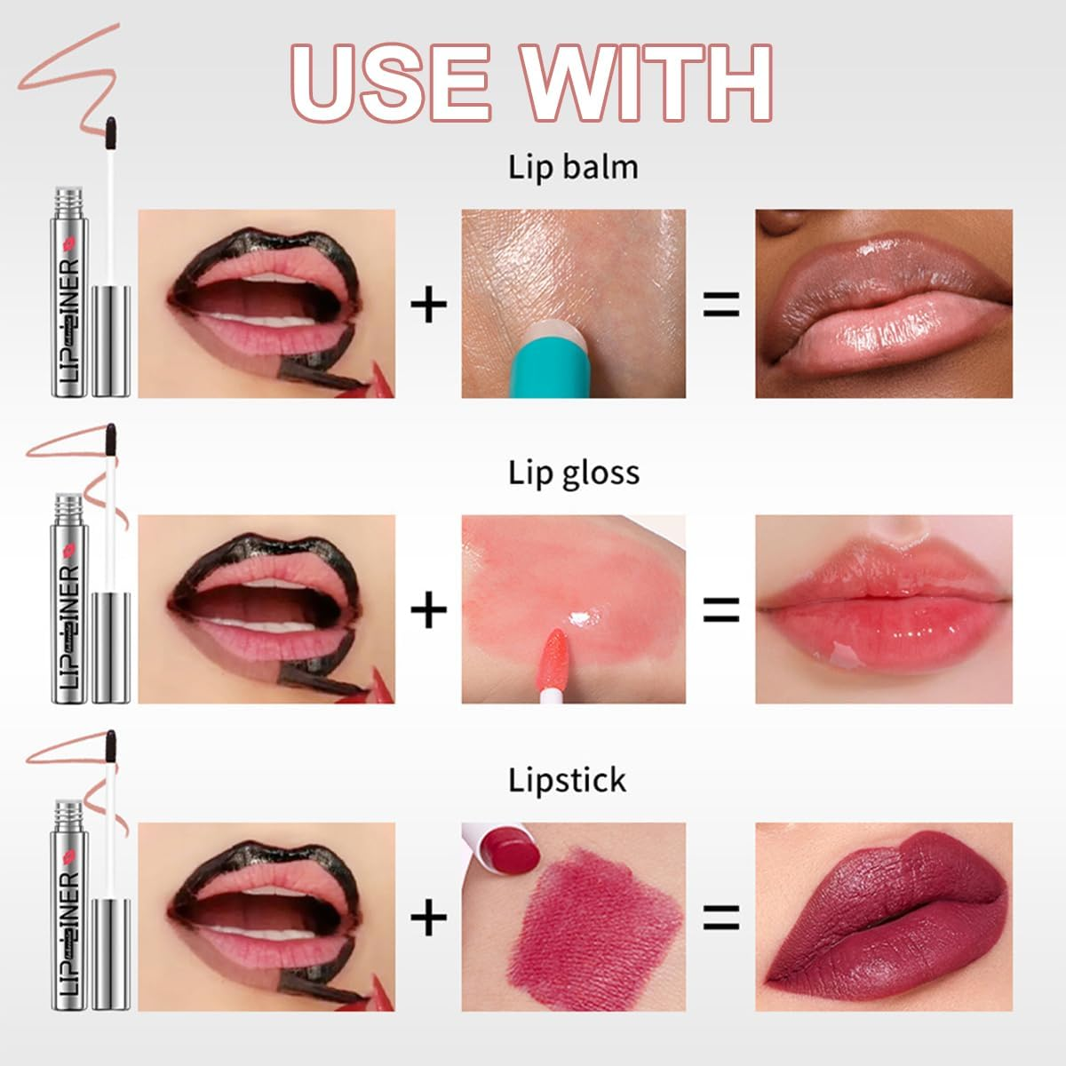 Peel off Lip Liner Stain Liptint Long Lasting Lip Tint Tattoo for Women Girls Detachable Pencil Waterproof Transfer-Proof Matte Lip Gloss,Highly Pigmented Color Finish Lip Tint Stain (01#Rose Pink, M) - 02Coco image number 7