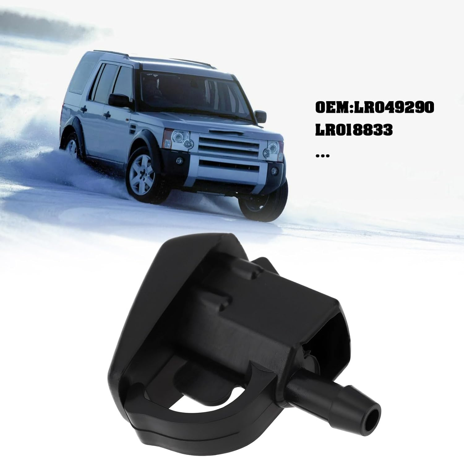 Emsea 2Pcs Windshield Cleaner Wiper Nozzle LR049290 LR018833 Compatible with Land Rover Discovery 3 4 image number 3