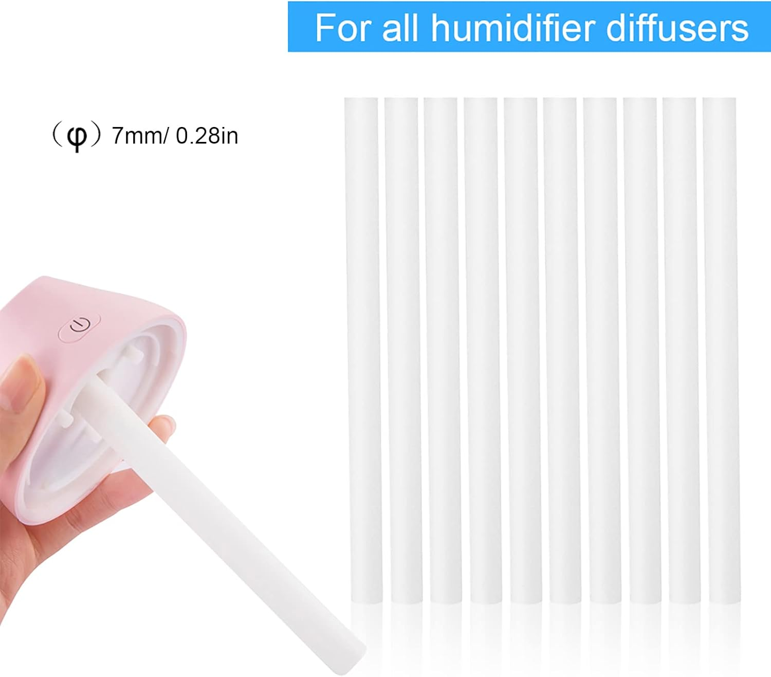 10Pcs Mini Portable USB Humidifier Replacement Sponges Compatible for Water Bottle Caps, Pure Steam, Breathe Comfortably image number 5