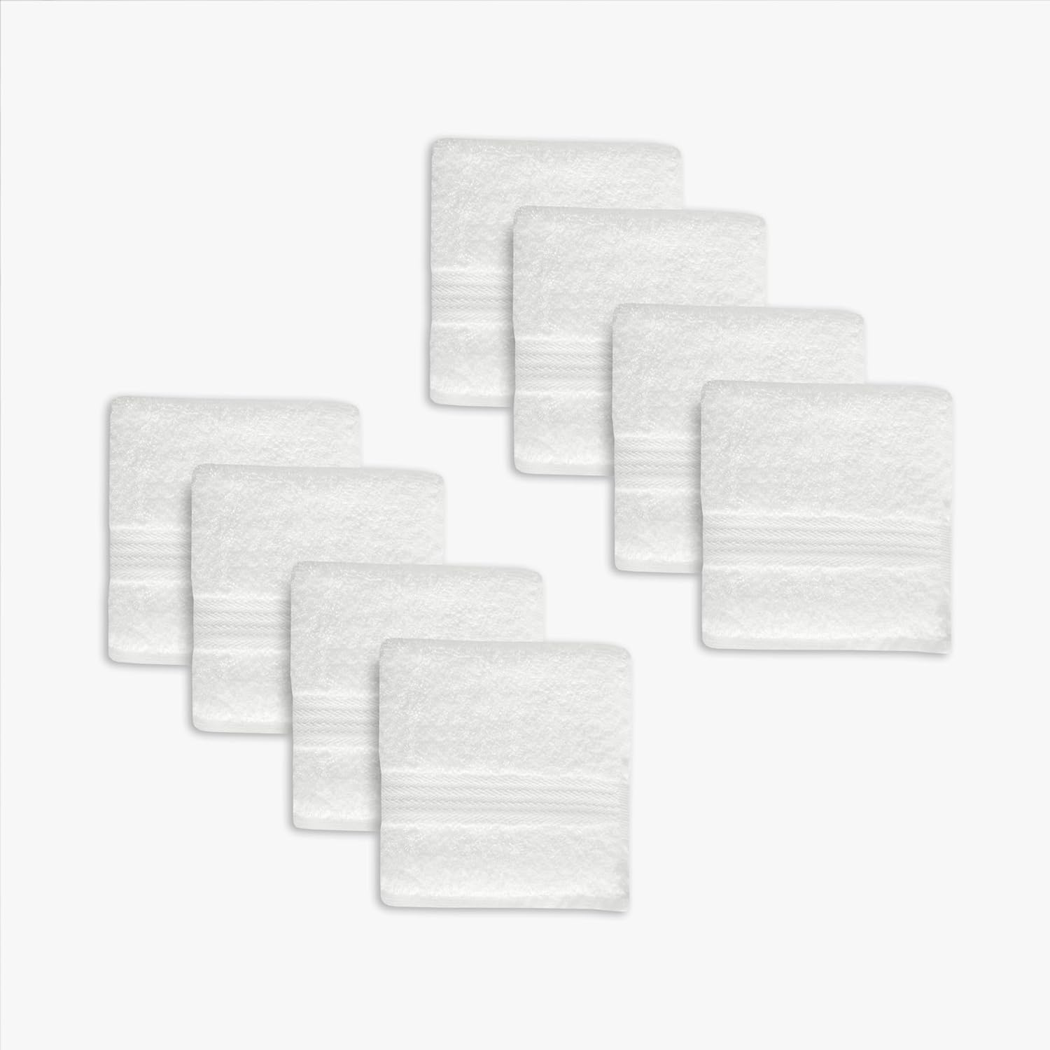 1888 Mills 8 Pack Premium Washcloth Set, True Classics Premium Cotton Blend, Super Soft and Highly Absorbent Washcloths for Bathroom, Hotels, Spa and Gym, Taupe image number 2