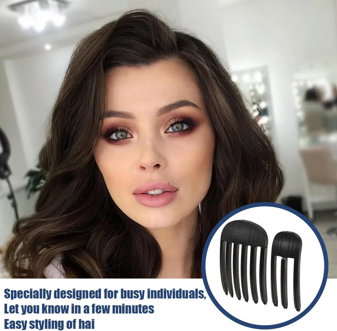 NHQZ Pack of 2 Volume Hair Clips, Volume Clip for Hairline, Volume Clips Hair, Lifting Clips for Fluffy Bangs and High Crown Hairstyle (Black) image number 1