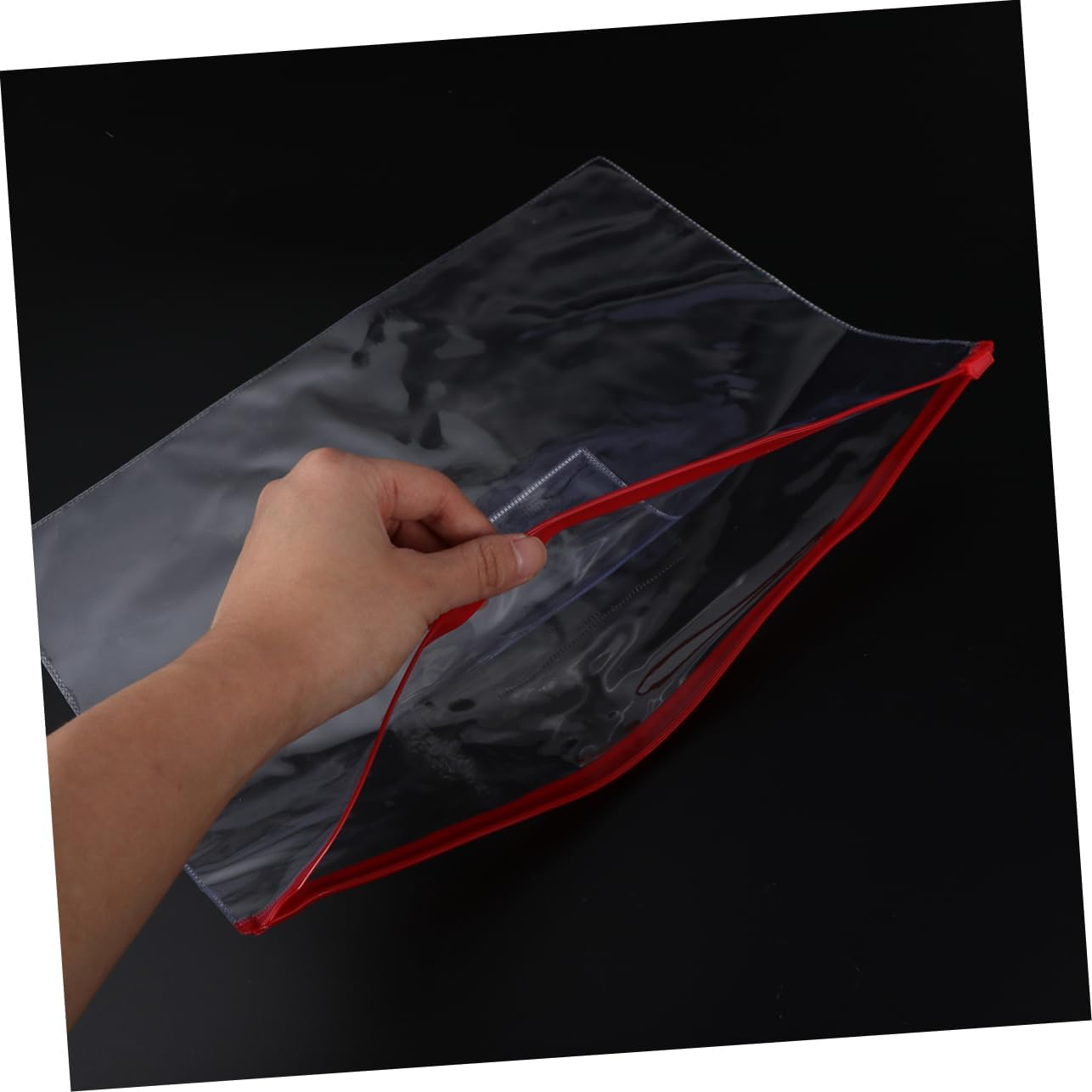 SECFOU 40Pcs PVC Zipper File Bag Pouch Organizer Portable Document Pockets for School Office Travel image number 5