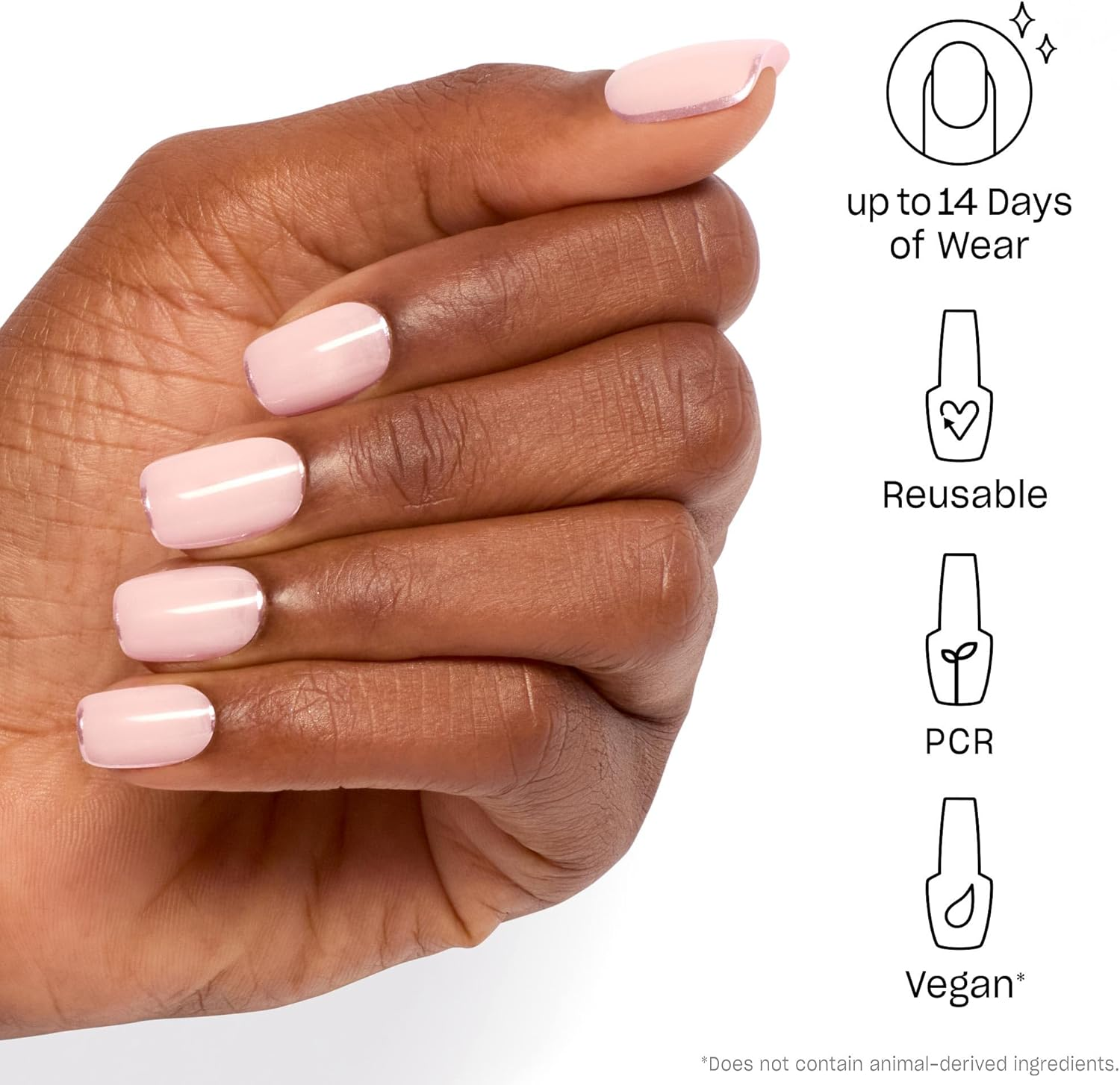 OPI Xpress/On Press on Nails, up to 14 Days of Wear, Gel-Like Salon Manicure, Reusable, Vegan, Sustainable Packaging, with Nail Glue, Vision-Airy Fairy image number 1