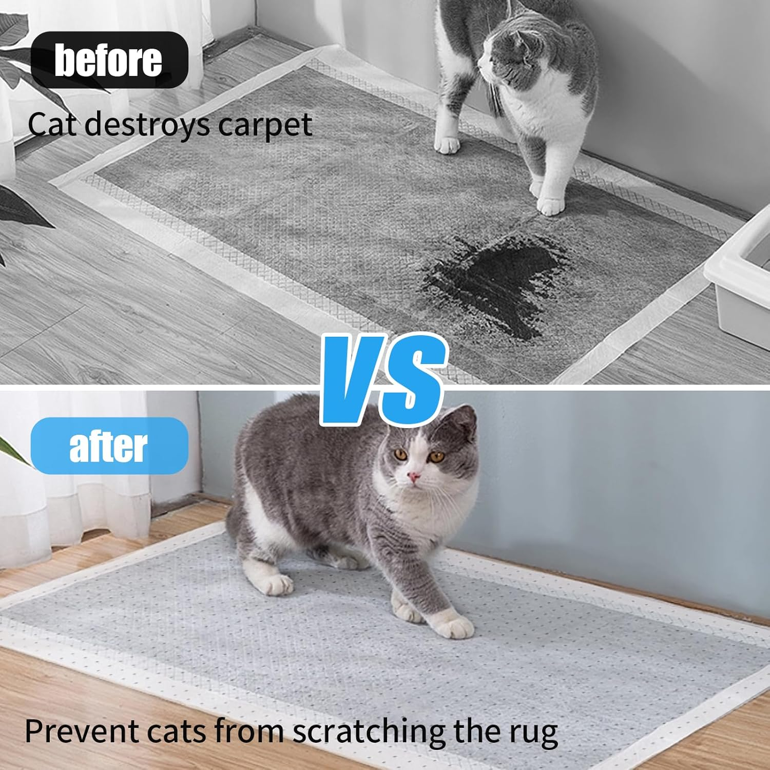 Cat Scratching Mat, Non-Slip Scratching Mat, Transparent Scratch Protection for Carpet, PVC Cat Scratching Boards Floor, Scratching Pad, Transparent Cat Scratching Mat, Cat Floor, anti Scratch