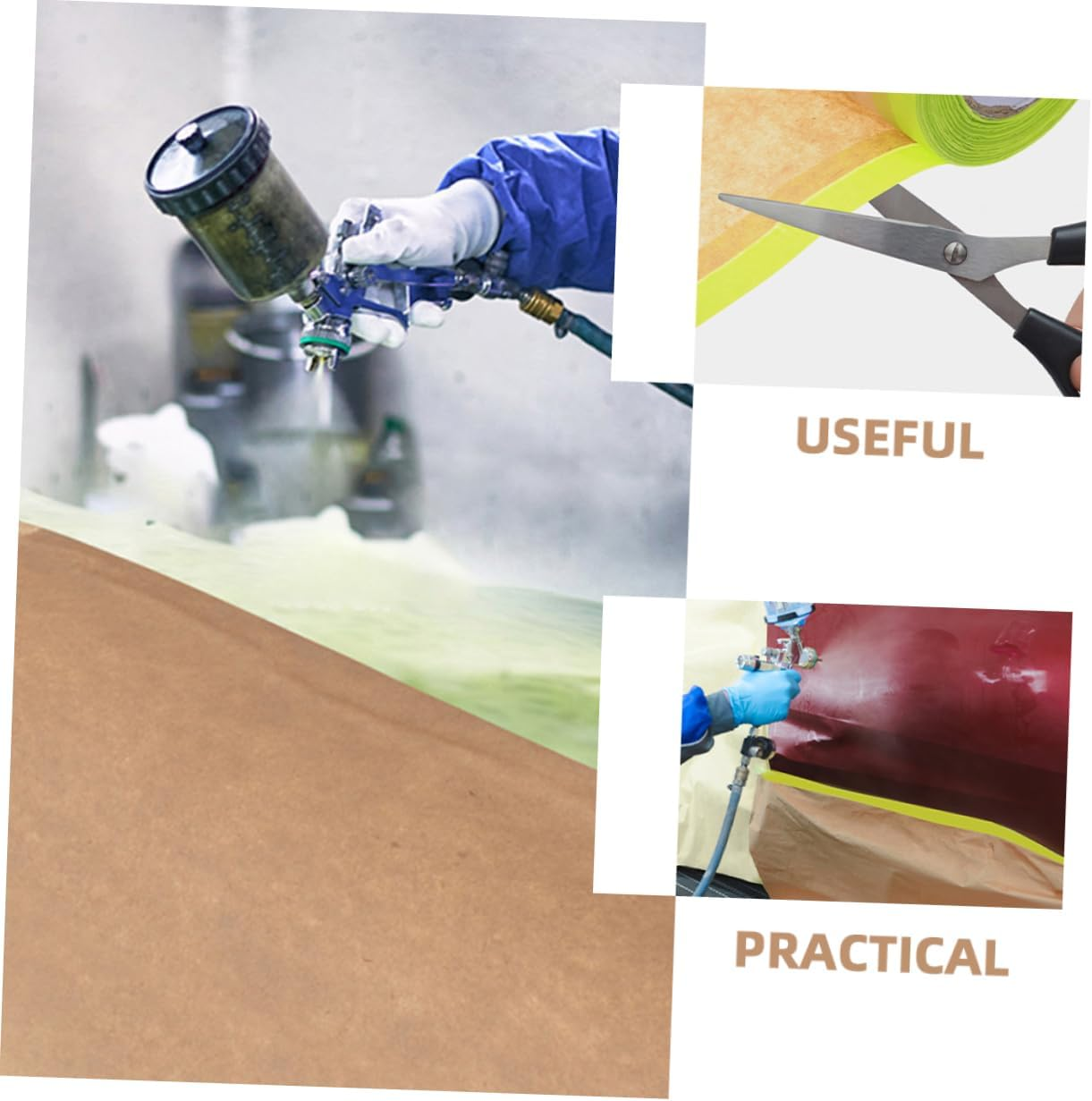 SHOWERORO 4Rolls Masking Film X Semi for Artists Airbrush Graphics Automotive Motorcycle Cutting Templates Design Transfer