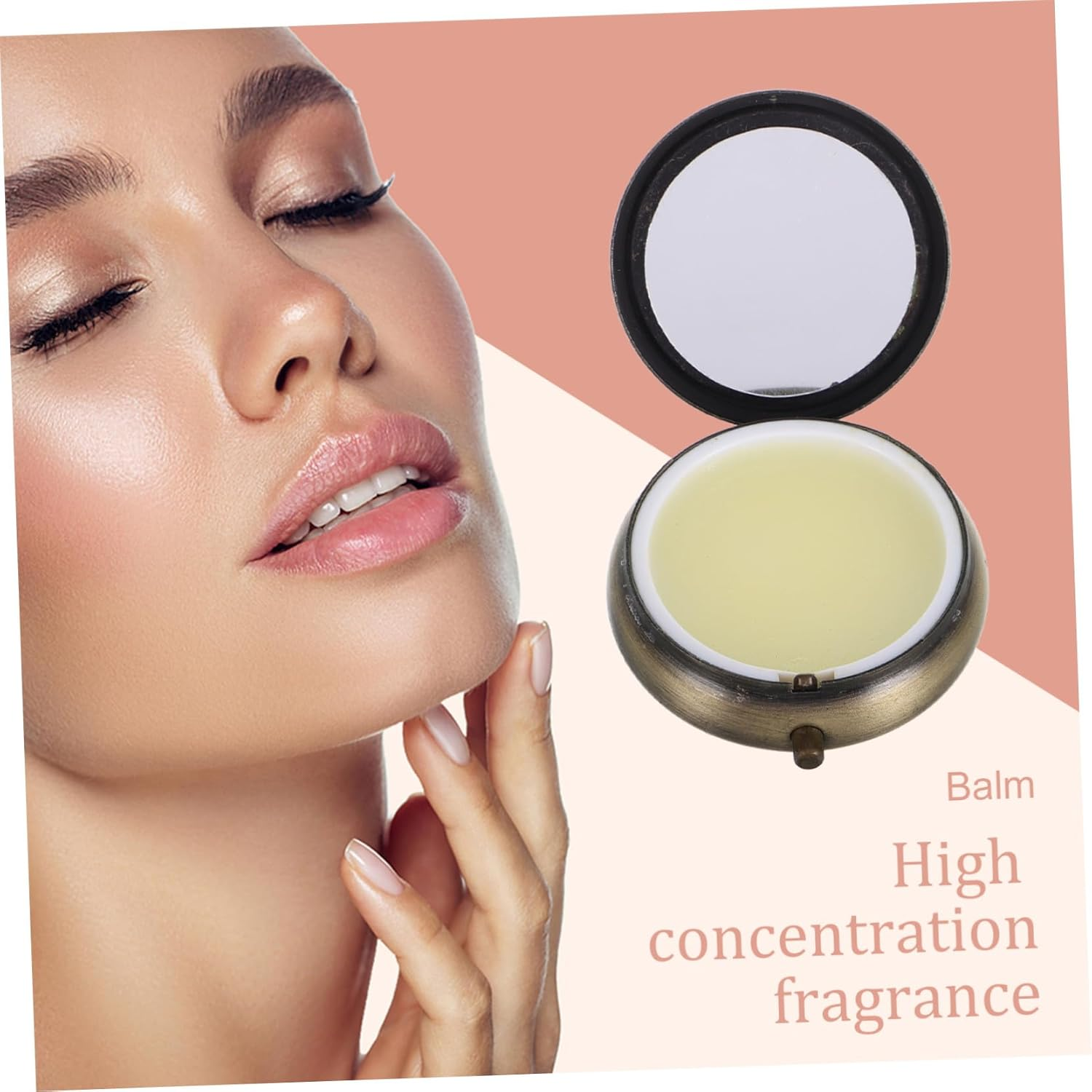 HAPINARY High Concentration Solid Perfume Balm for Women Sandalwood Scent Portable Aromatherapy Fragrance for Daily Travel Use Elegant Choice with Freshness