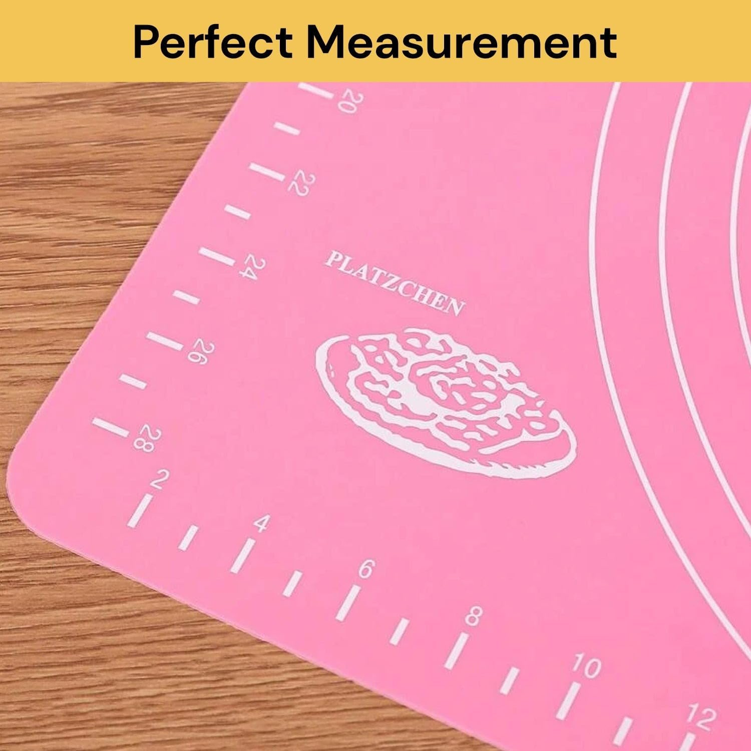 Spendeal 2PCS Silicone Baking Mat for Pastry Rolling Dough with Measurements, BPA Free Non Stick and Non Slip Pink Table Sheet Baking Supplies for Bake Pizza Cake (Blue) image number 6