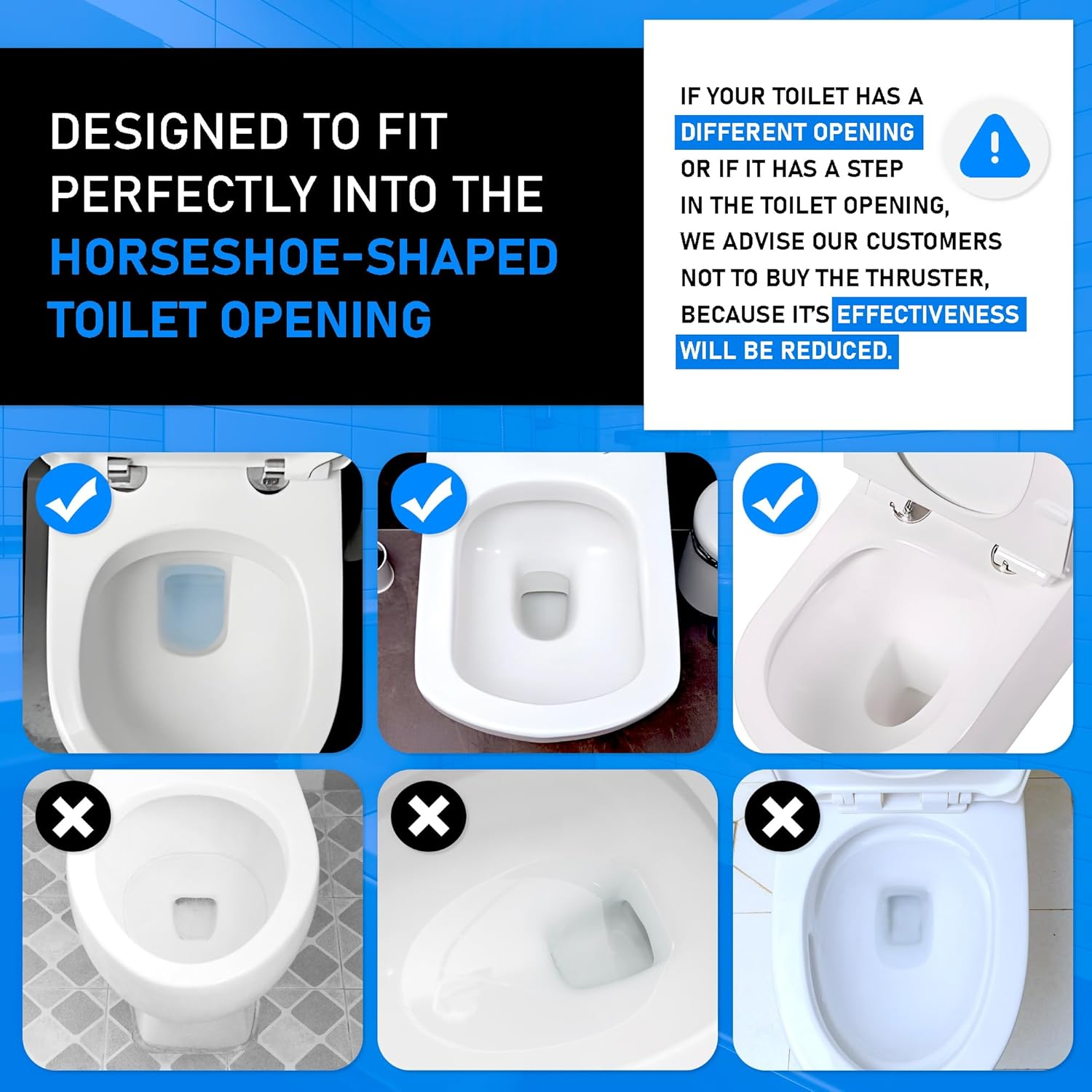 Thruster Toilet Plunger &ndash; Unblocks Horseshoe-Shaped Toilets Fast | No Splash | Heavy-Duty Seal | Designed for Modern UK -AU Toilets image number 5