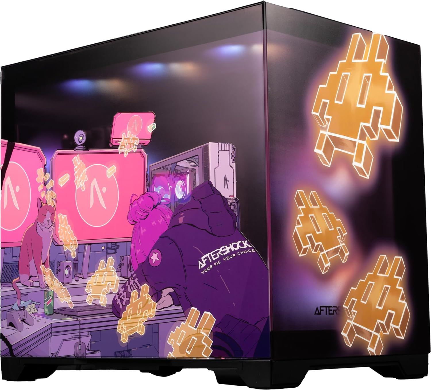 Aftershock LOFI Girl Print Gaming PC | AMD Ryzen 5 7500F | RTX 4060Ti 8GB | 32GB DDR5 | 1TB Nvme SSD | Windows 11 image number 2