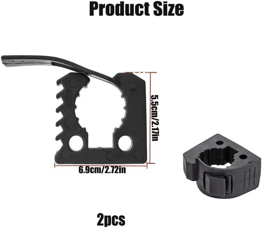 2 Pcs Clamp Mount Utility Holder,Adventure Shovels Bracket,Adjustable Bar Clamp Rubber Clamp Mount,Shovel Mount Adjustable Used on Off-Road Vehicle UTV ATV Van Trucks Boat
