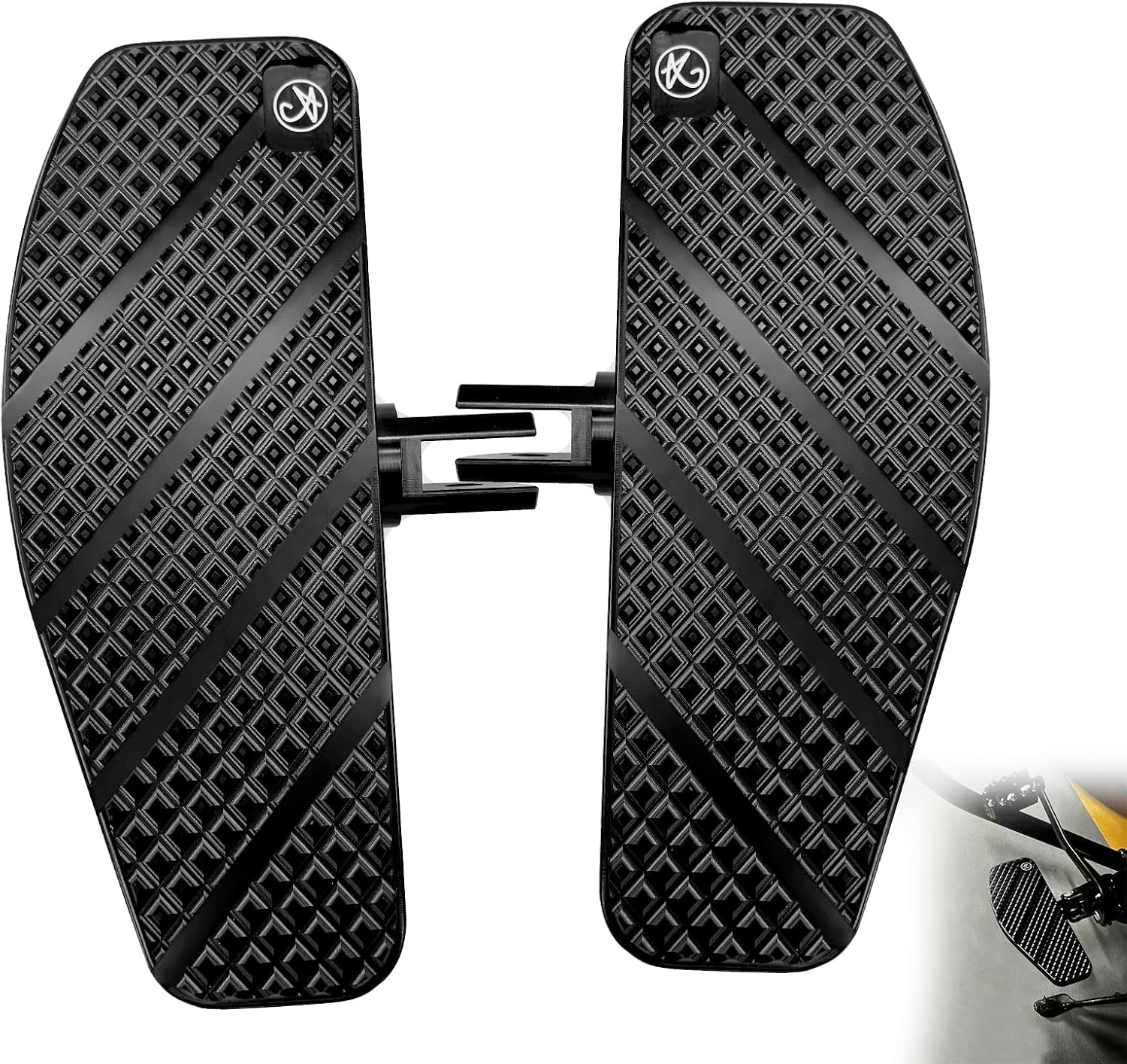 Mini Aluminium Black Middle Foot Pedal for Harley Davidson 2018-2024 Cruiser Motorcycle image number 4