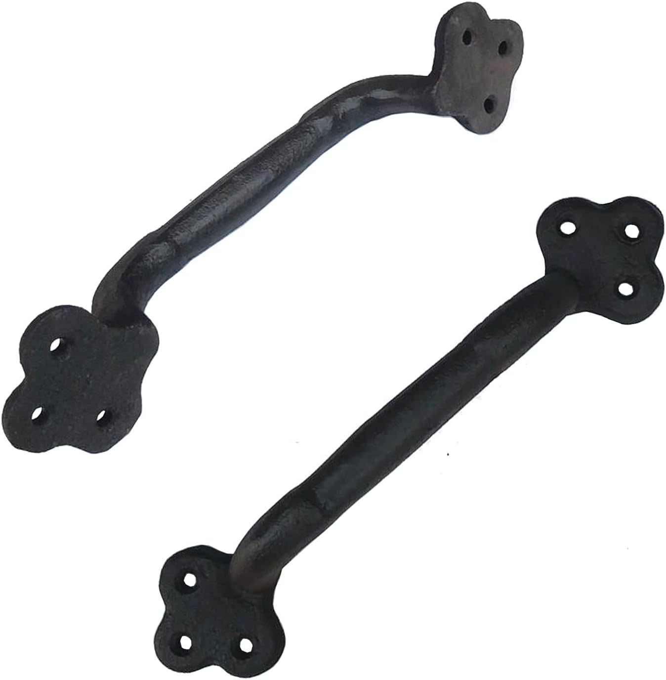 YMAISS Rustic Gate Handle,8.66In Cast Iron Sliding Barn Door Handle,Black Vintage Metal Gate Pull Handle, Fence Handle Antique Long Cabinet Handles,Farmhouse Decor Metal Grab Bar,Sliding Door Pull image number 3