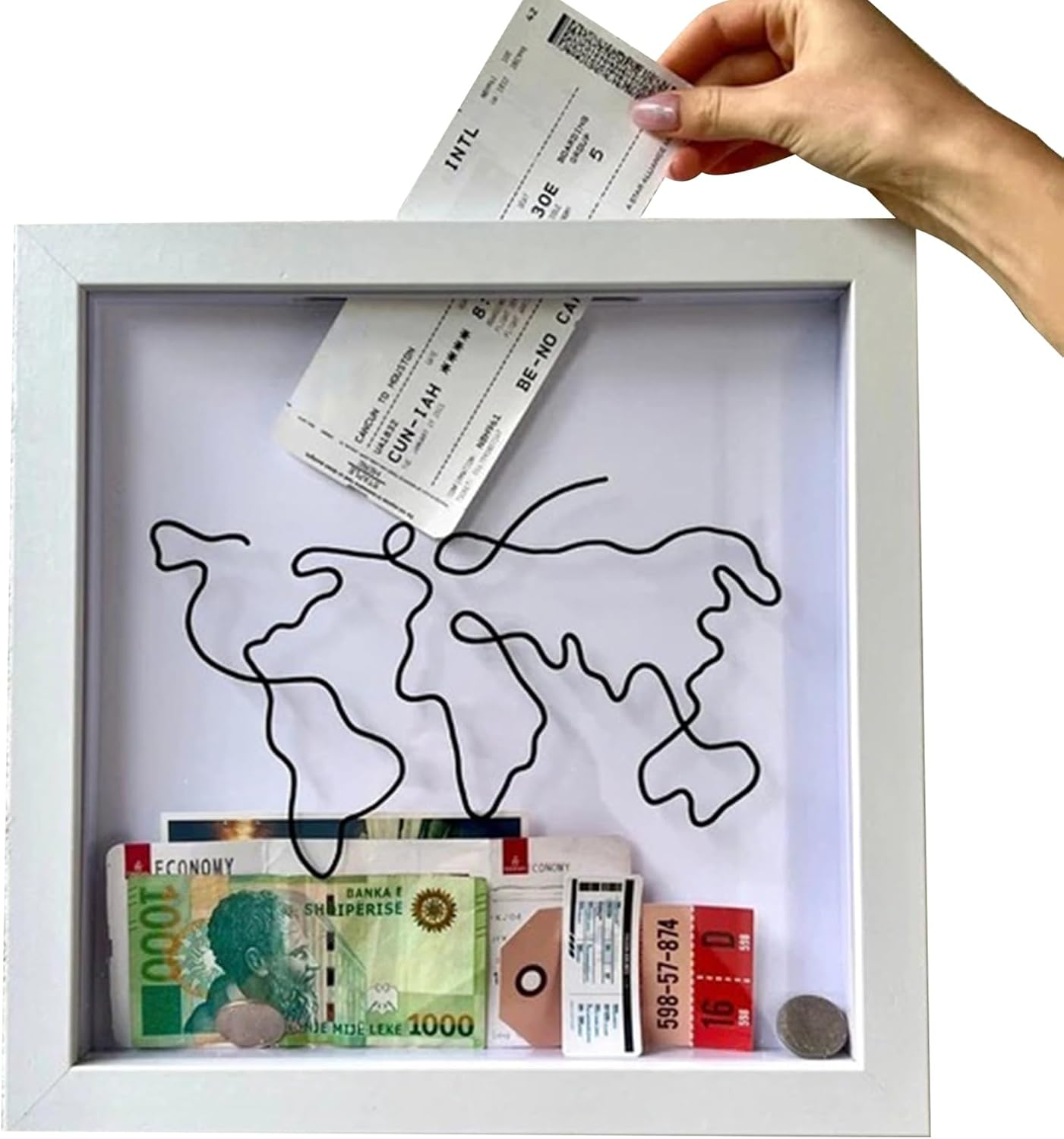 Adventure Archive Box, Travel Adventure Archive Box, Travel Tickets Box, Travel Collection Box, Ticket Shadow Box image number 1
