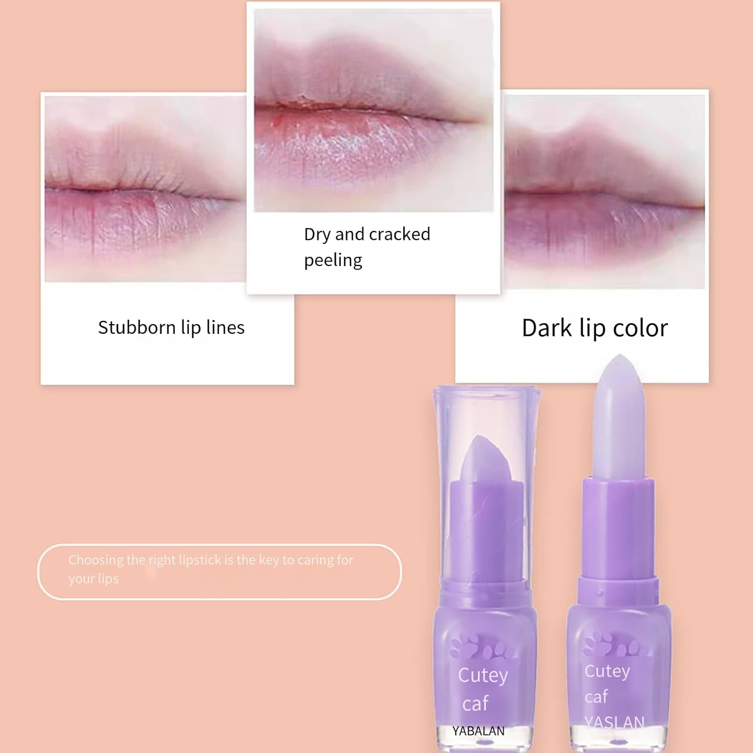 Roseflower Natural Lip Balm, 3 Colors Organic Lip Balm, 24HR Hydration - Moisturize Lips and Increase Charm, Nutritic Lip Balm for Dry, Cracked Lips(Pack of 3)