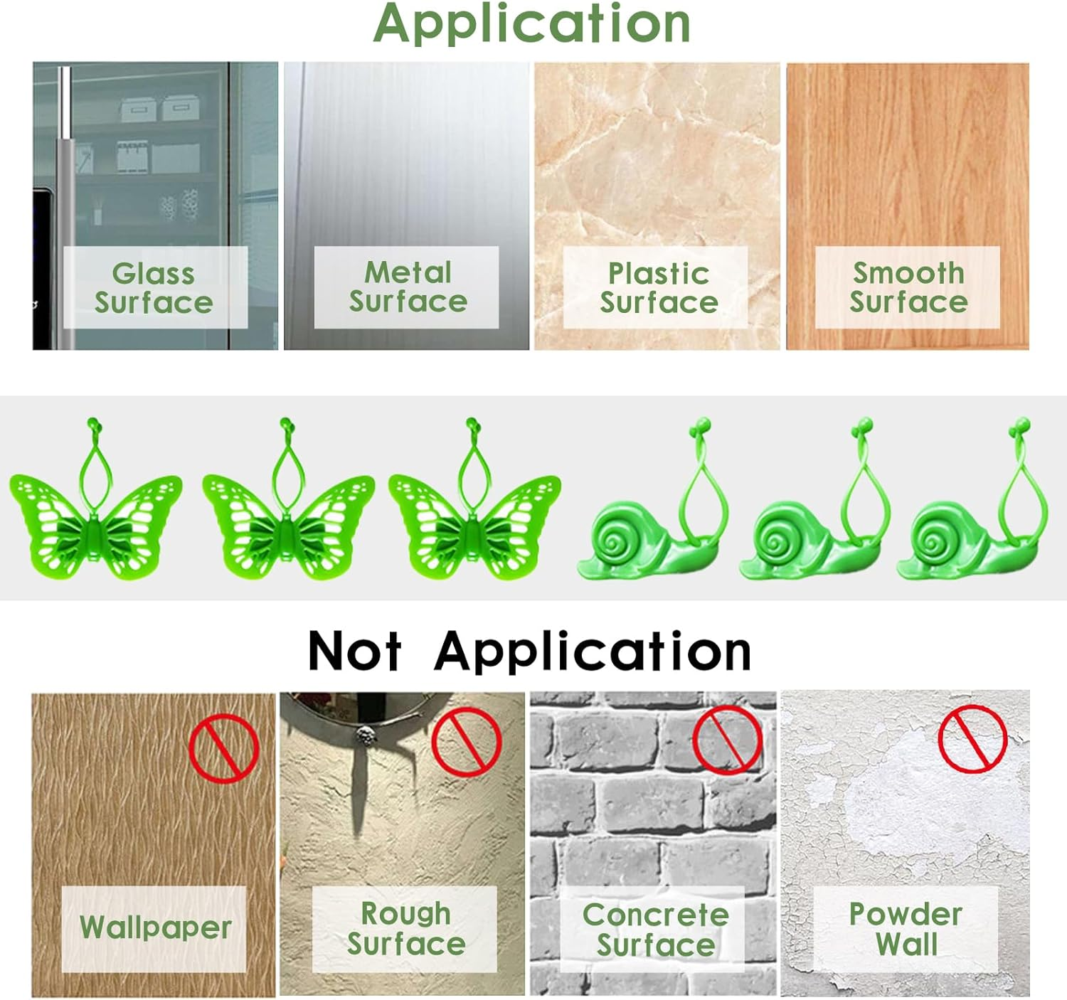 Revylink 50Pcs Snail Plant Clips for Vines Butterfly Wall Plant Clips for Climbing Training Sticky Hooks Hanging Plants Climbing Wall Fixture Clips Plant Climber Vine Plant Support Green image number 6