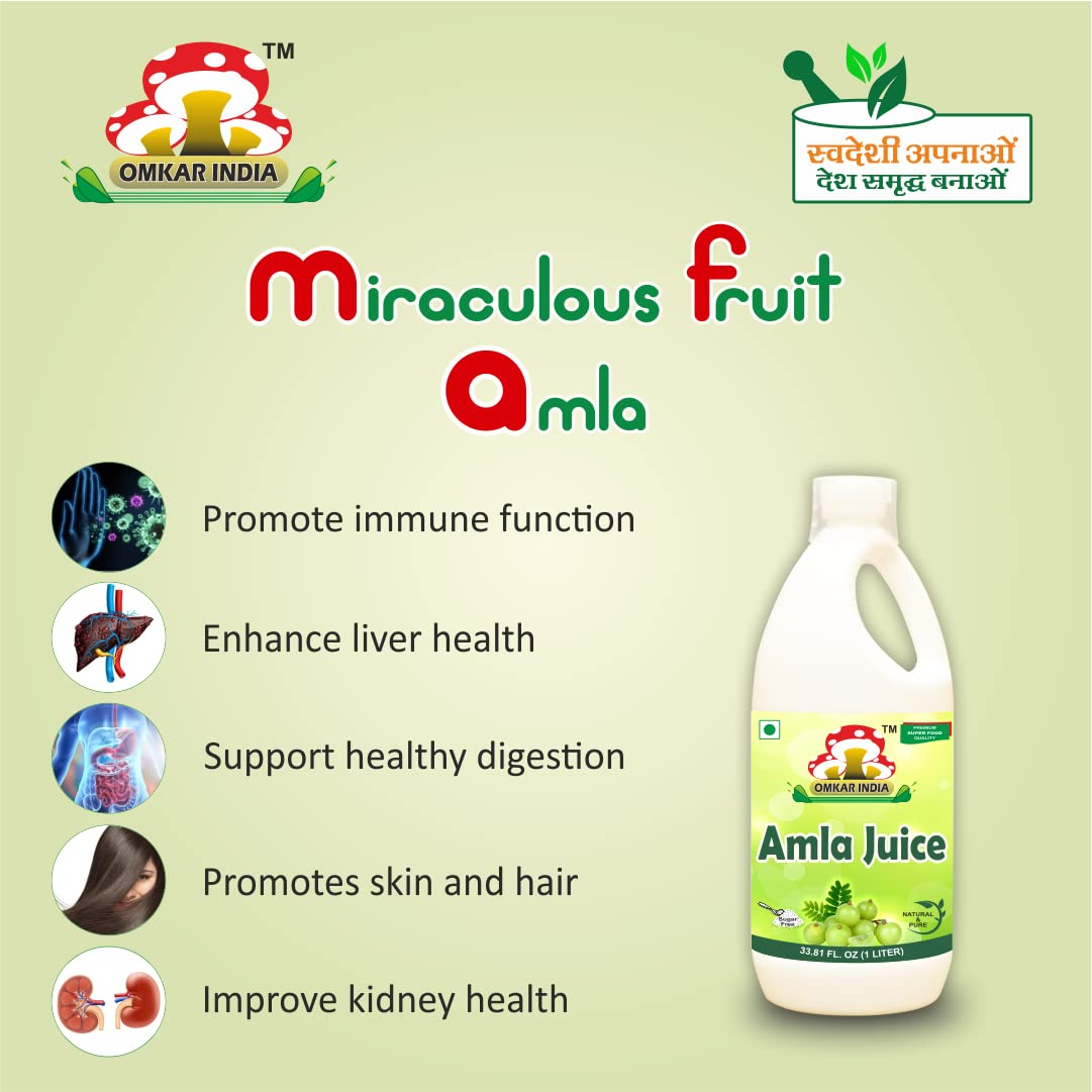 Amla Juice 1000 Ml & Vedic Kesh Tel Hair Oil Combo