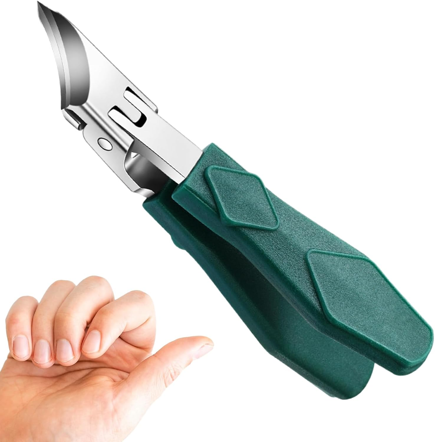 Hkuoeue Slanted Nail Clippers, Heavy Duty Slanted Anti-Splash Nail Trimmer, Cuticle Nippers for Elderly Household Women Kids Travel Salon Seniors Adults