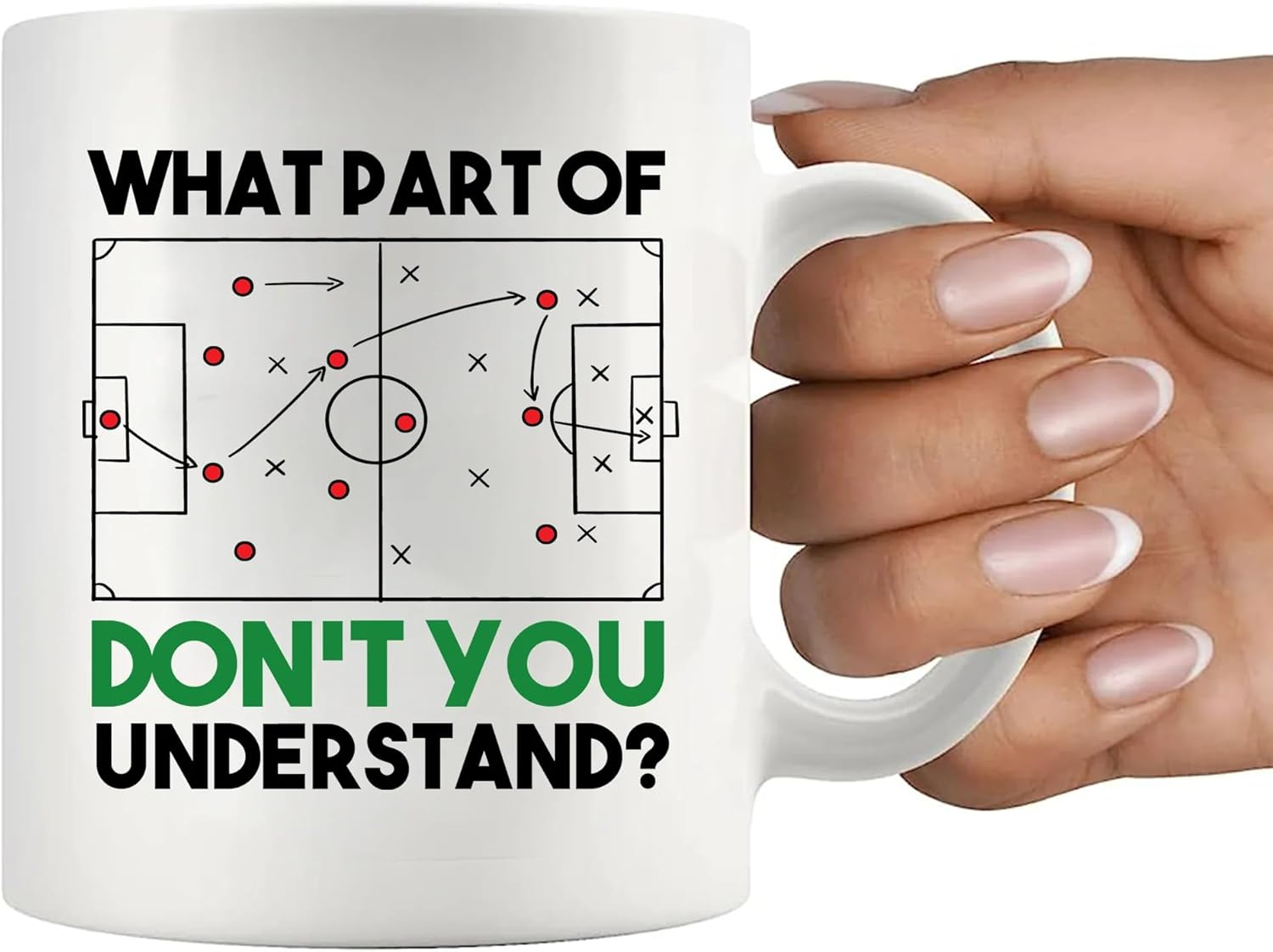 What Part of Don&rsquo;T You Understand Soccer Player Gifts for Coach Soccer Lover Football Gifts for Men Husband Boyfriend Brother Ceramic Mug 11 Oz White image number 4
