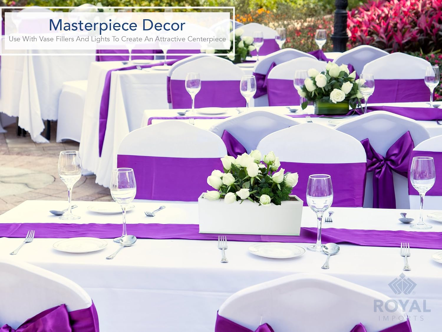 Royal Imports Flower Glass Vase Decorative Centerpiece for Home or Wedding - Oblong Rectangle Shape, 12" Long, 4" Hx4 W Opening, Clear image number 2