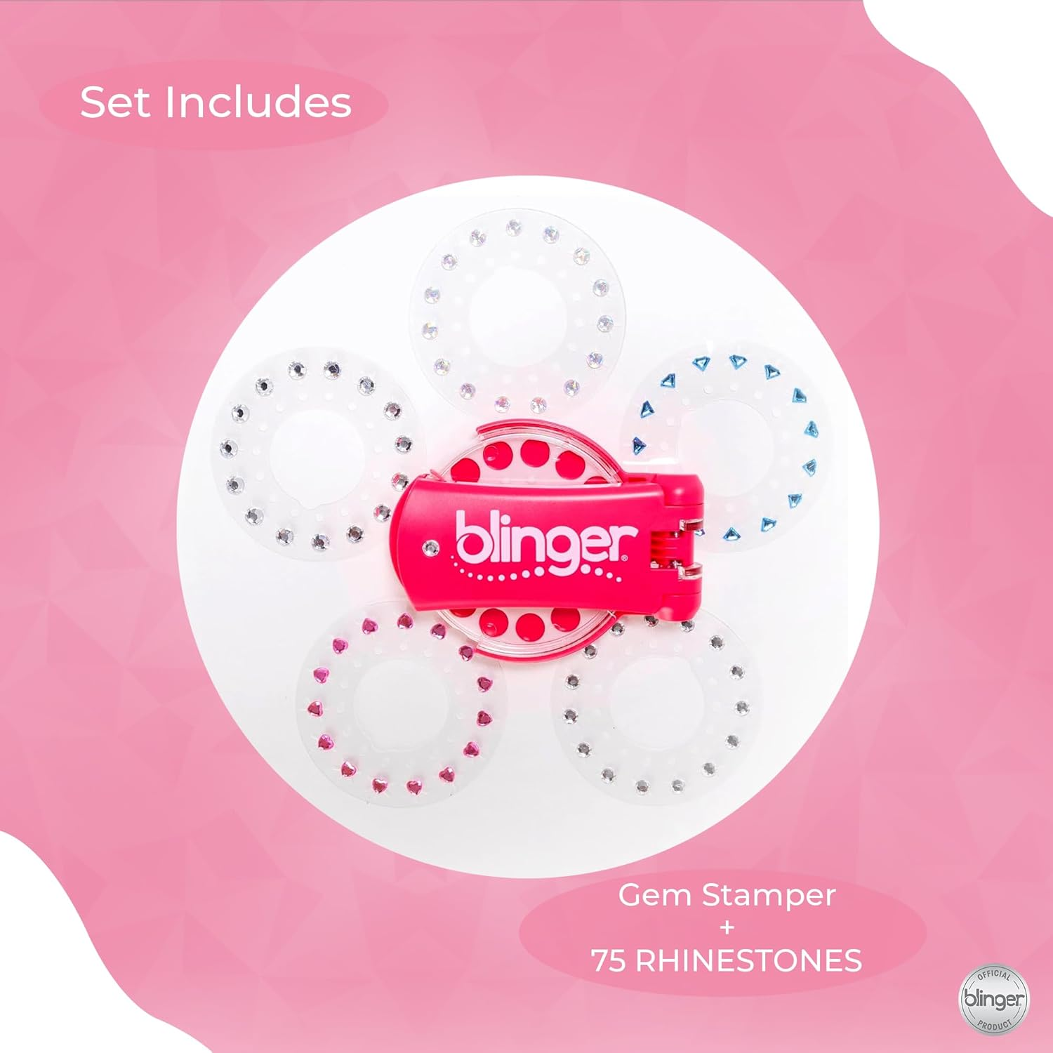Blinger&trade; Deluxe Set, Radiance Collection, Comes with Glam Styling Tool & 150 Gems - Load, Click, Bling! Hair, Fashion, Anything! (Amazon Exclusive) image number 3