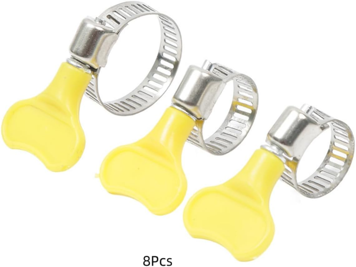 Adjustable Hose Clips Stainless Steel Hose Clamps Clip,Stainless Steel Worm Gear Hose Clamps(8 Pcs)