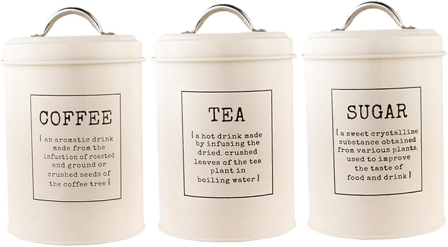 MAGICLULU Nordic Style Tea Leaf Jar and Coffee Beans Canister Set with Lid, White Ceramic Sugar Storage Container for Kitchen Organization, 3Pcs Food Storage Jars for Home and Office image number 6