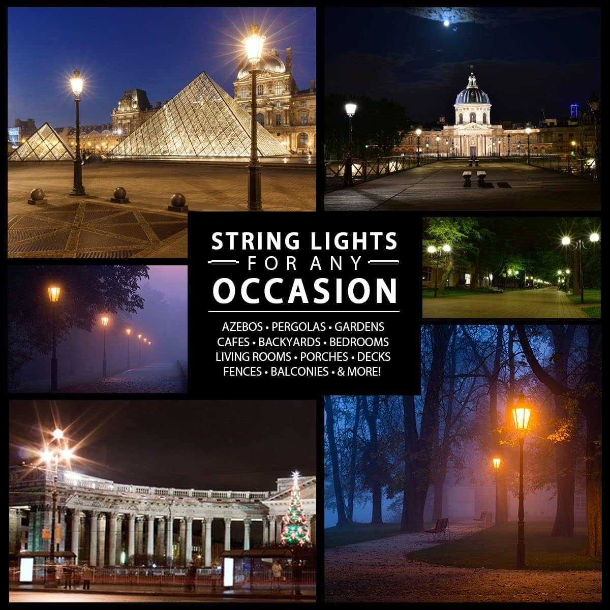 Outdoor Solar Lights Decor Lamp, Solar Powered Vintage Street Lights for Garden, Lawn, Pathway, Driveway, Front/Back Door image number 4