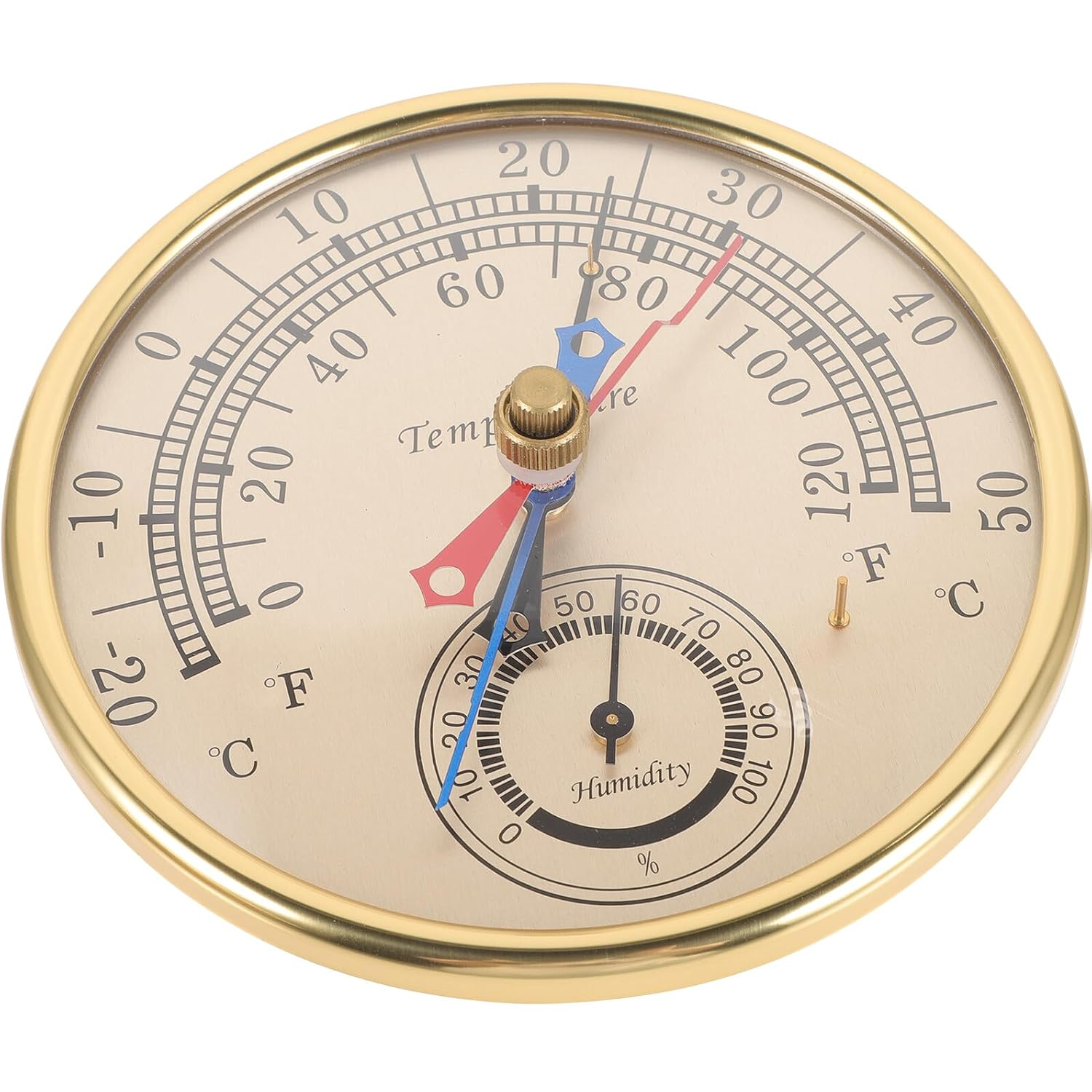 CLISPEED Outdoor Thermometer Hygrometer with Glass Dial for Indoor and Garden Use Maximum and Minimum Temperature Gauge Wall-Mounted Temperature and Humidity Monitor for Patio and Office image number 3