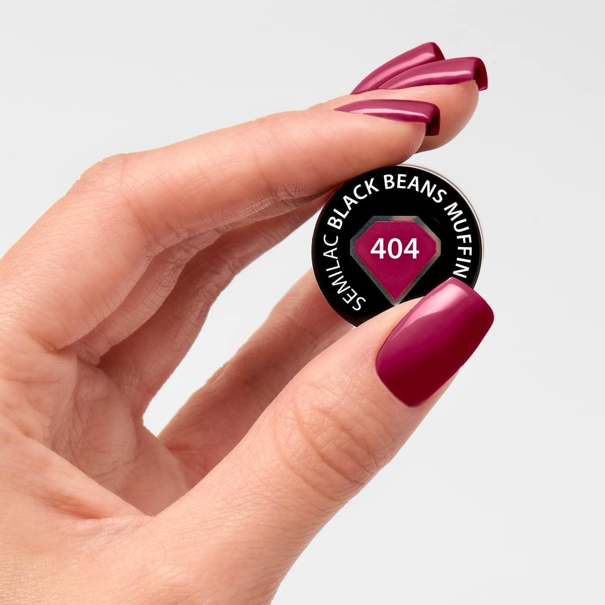 Semilac Tastes of Fall Collection UV Nail Polish Hybrid 404 Black Beans Muffin 7 Ml image number 4