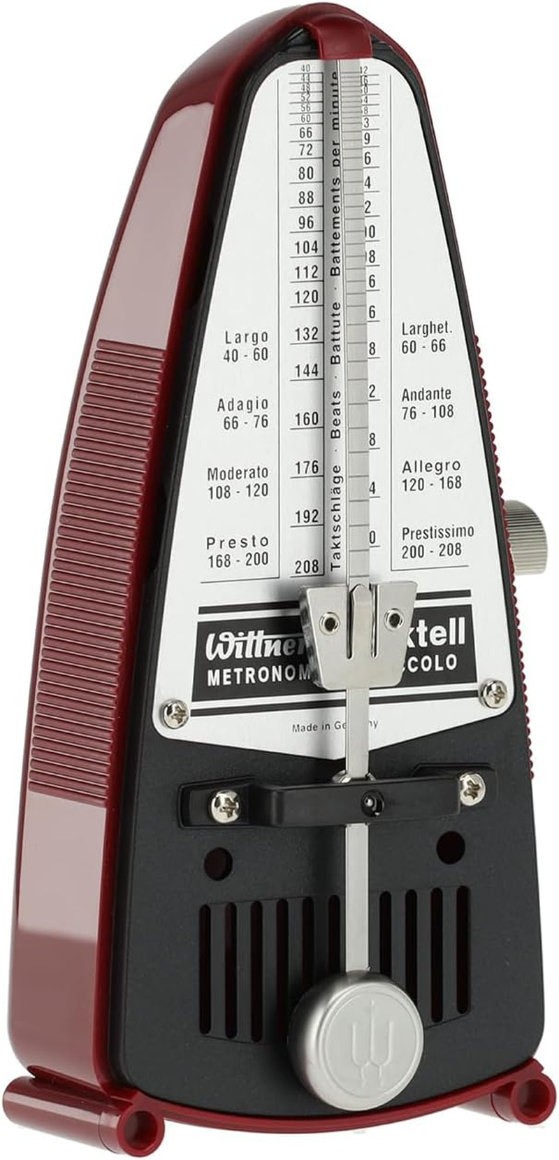 Wittner 834 Taktell Piccolo Metronome, Ruby - Black image number 7