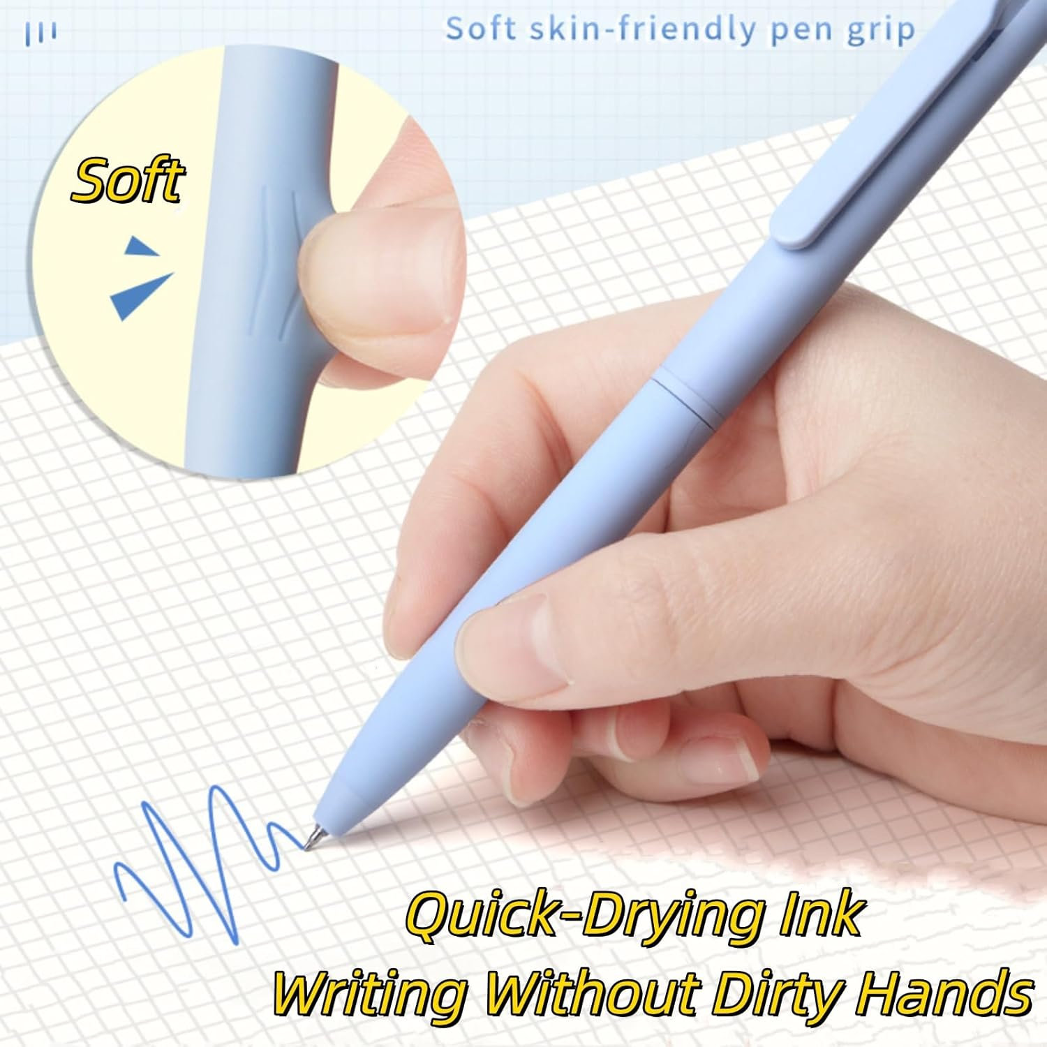 MAIHUO 6Pcs Gel Pens and 600 Sheets Transparent Sticky Notes,Bible Sticky Note No Bleed Gel Pens,Book Annotating Set image number 1