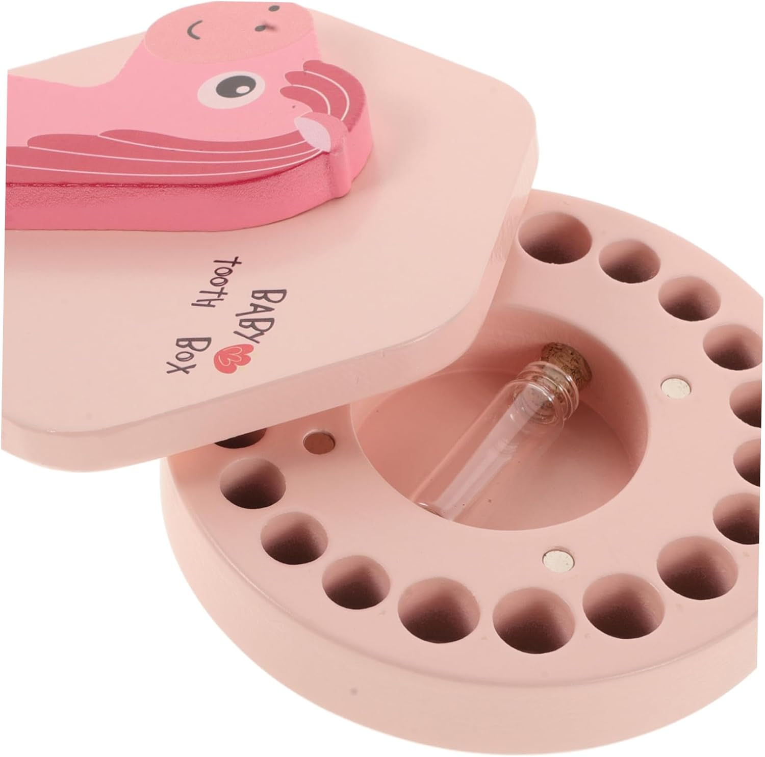 Wooden Tooth Keepsake Box Tooth Holder for Shower Gifts Storing and Collecting for Boys Girls