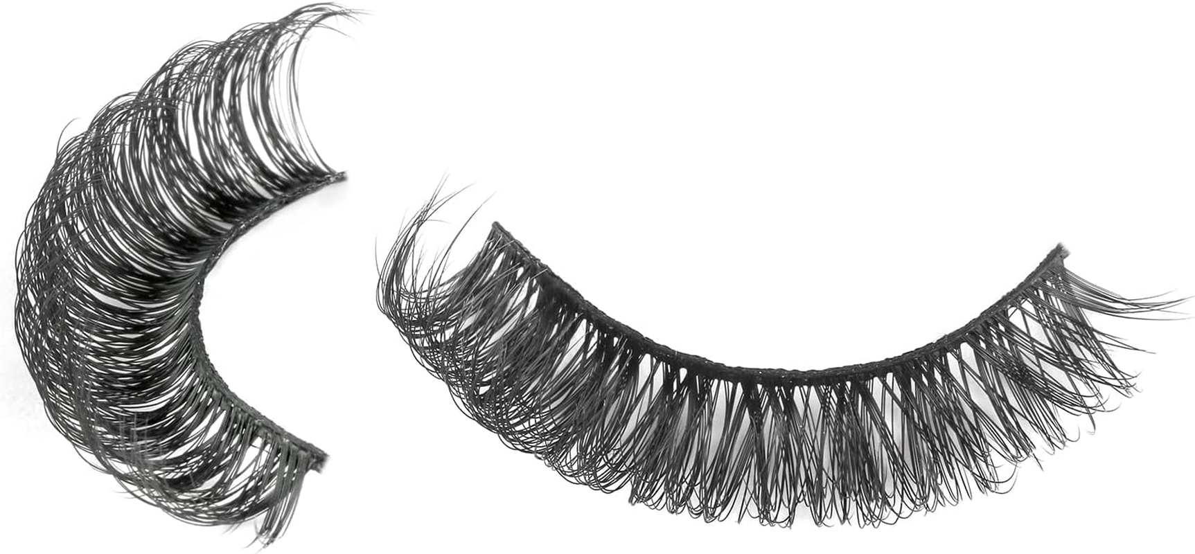 Eyelashes Russian Volume Strip Lashes Natural Wispy D Curly False Eyelashes Look like Extensions 10 Pairs (AB036) image number 6