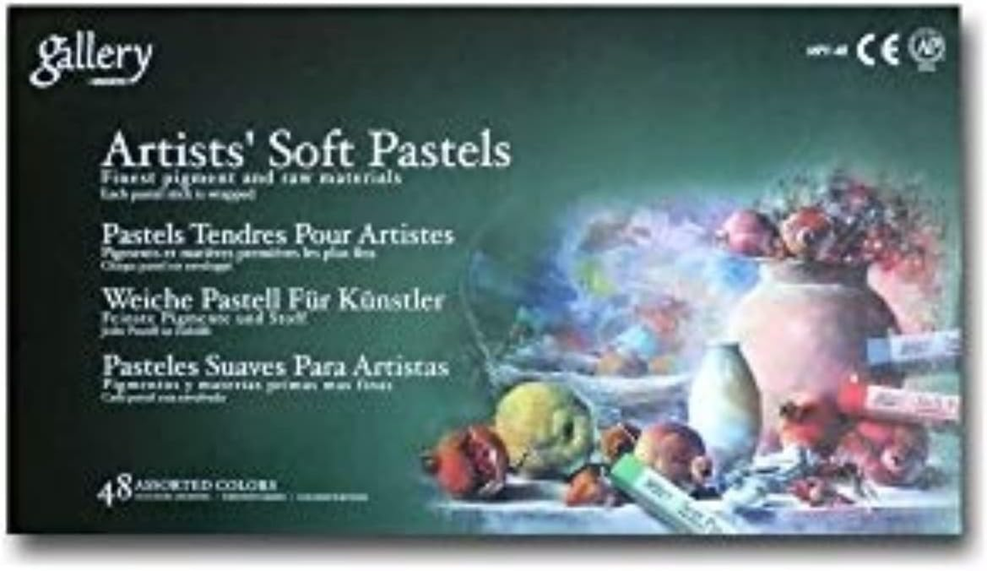Mungyo Gallery Soft Pastel Squares Cardboard Box Set of 48 - Assorted Colors image number 1