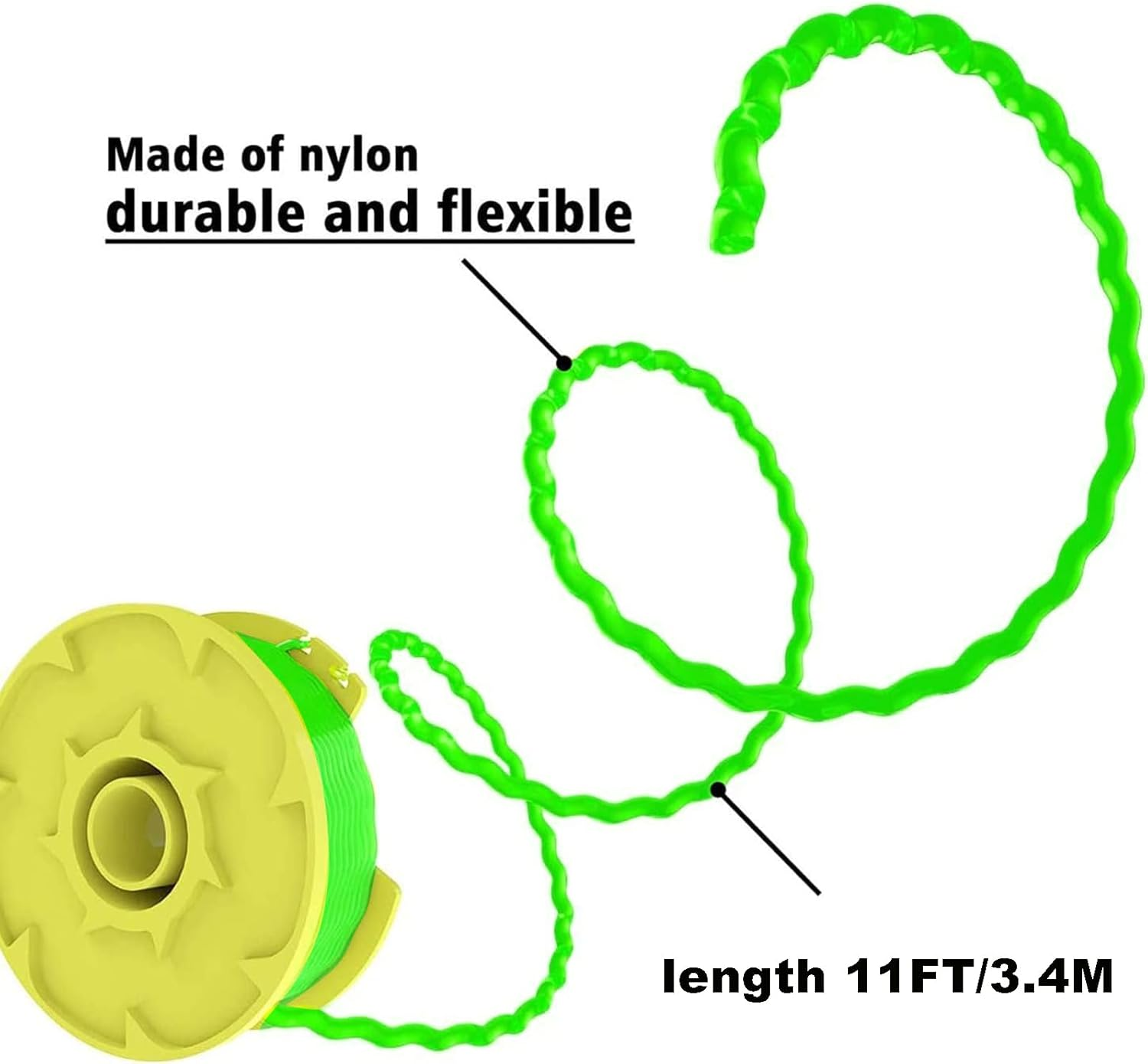 Replacement Trimmer String Set for Ryobi One Plus+, AC80RL3 Twisted String Trimmer Line, AC14HCA Cover Cap Compatible with Ryobi 18V, 24V, and 40V String Trimmers. image number 6