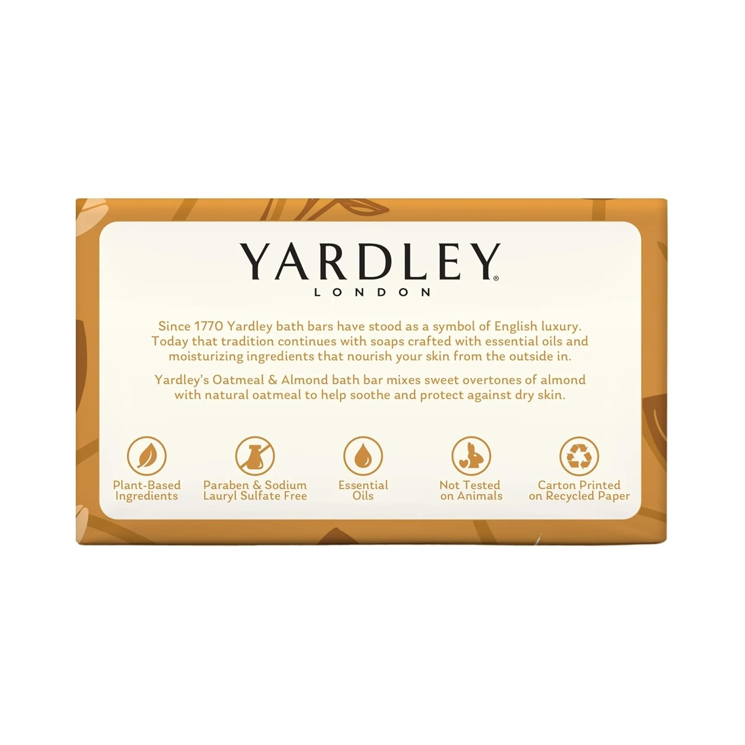 Yardley Oatmeal and Almond Naturally Moisturizing Bath Bar (Pack of 20) image number 3