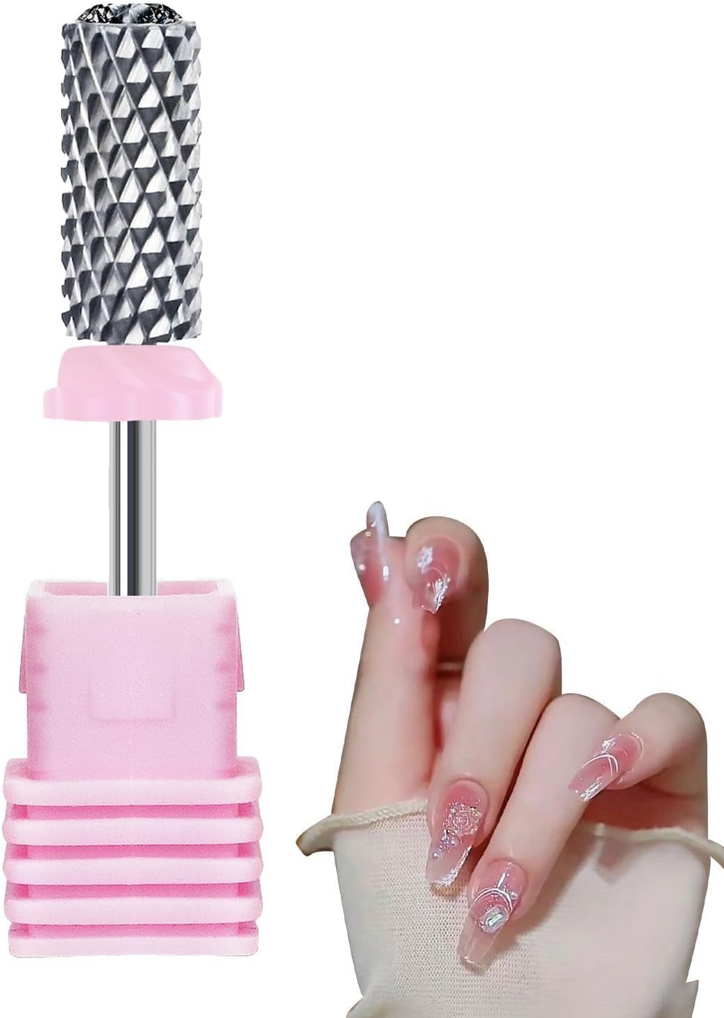 Carbide Nail Drill Bits | Acrylic Drill Bits Professional - Rhinestone Dotted Tungsten Steel Tips, Use Both Left and Right Handed, for Manicure Pedicure Tools image number 5