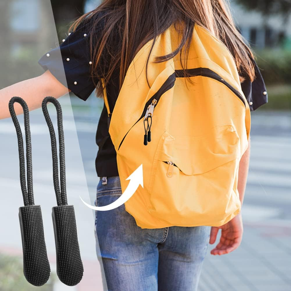 30Pcs Plastic Zipper Puller, Climbing Zipper Tail Rope, Backpack Zipper Rope, Luggage Zipper Puller Extension Zip Tag Cord Pull for Backpack School Bag Clothes, Purse image number 6