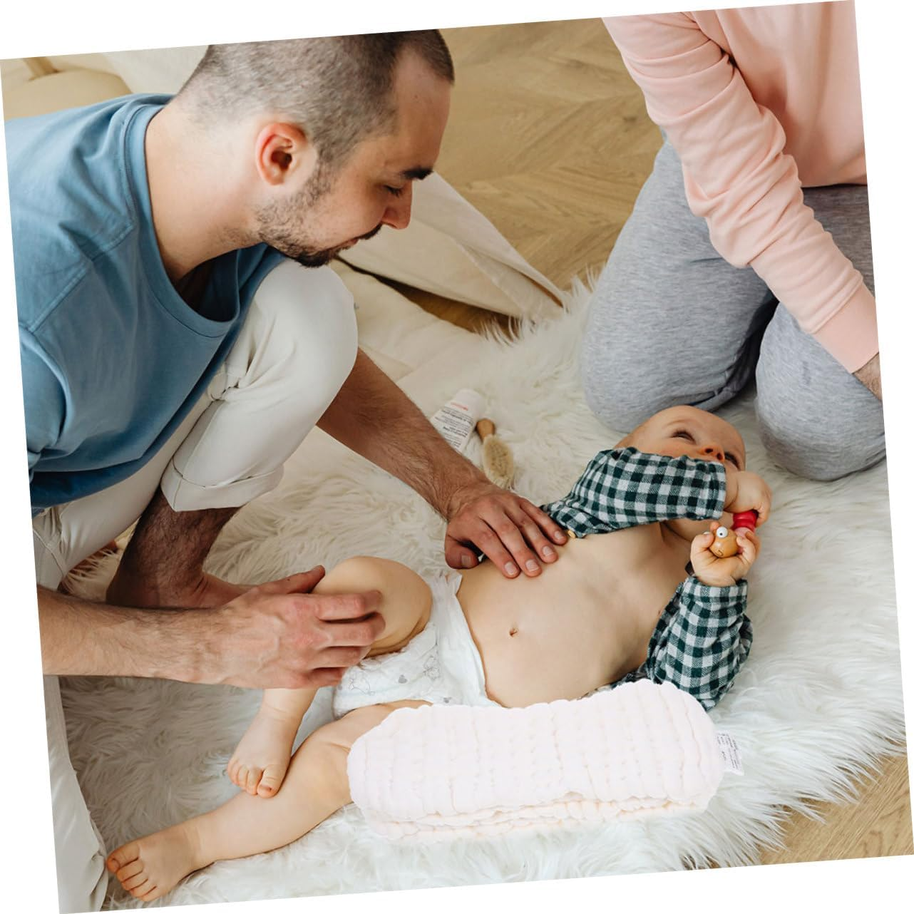 Vaguelly 6Pcs Newborn Items Washable Diaper Liners Cotton Liners for Cloth Diapers Leakproof Comfortable Newborn Boy Girl Inserts image number 6