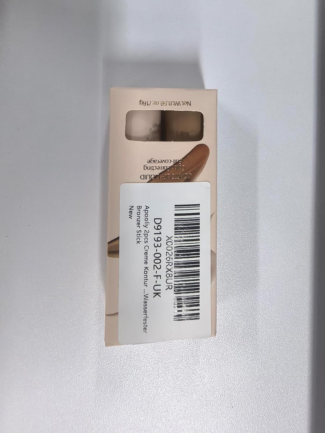 Apooliy 2Pcs Cream Contour Highlighter Sticks，Matte Face Shaping & Contouring Stick，Full Coverage，Highlighters & Luminizers，Waterproof Bronzer Stick image number 3