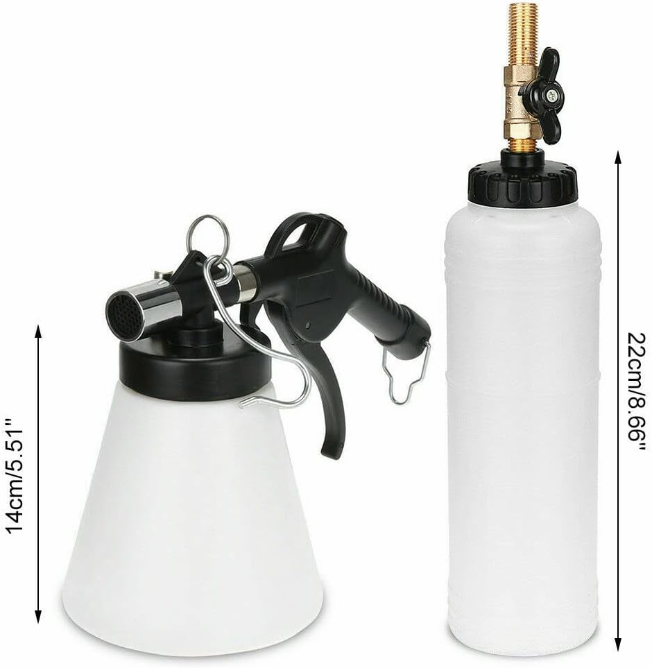 Air Brake Bleeder Kit Clutch Vacuum Oil Bleeding Extractor Fluid Fill Adapters Brake Oil Change Set with Extractor and Refill Bottle image number 3