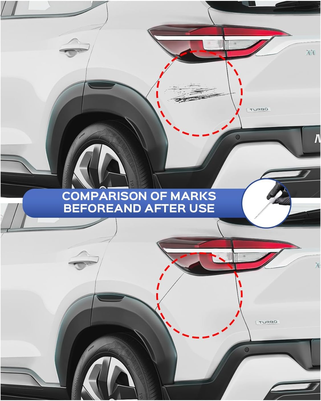 QAB Pearl White Tricoat Touch up Paint Compatible with Nissan Exact Match Chips and Nicks Touch Up