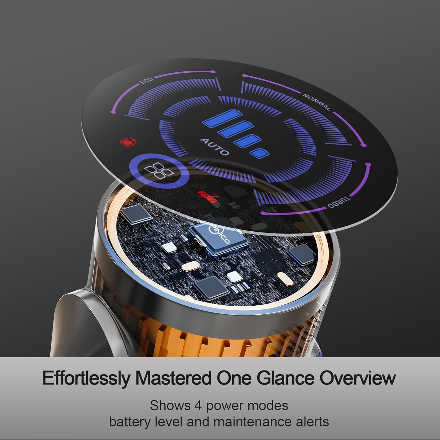 Vacuum Cleaners, Cordless Stick Vacuum Cleaners for Home, 550W 48Kpa Powerful Suction, 60 Mins Runtime Rechargeable Battery and Anti-Tangle Brush, Perfect for Pet Hair/Carpet/All Floors image number 2