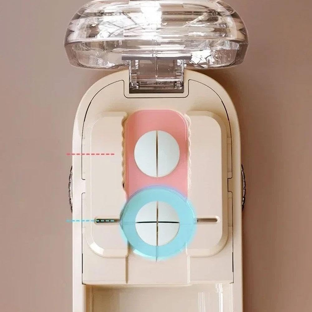 Emesak Portable Pill Cutter, Professional Pill Cutter for Small or Large Pills, Adjustable Pills Cutters Splitter Halves/Third/Quarters, with Stainless Steel Blades and Centering Guide Tablet (Pink) image number 1