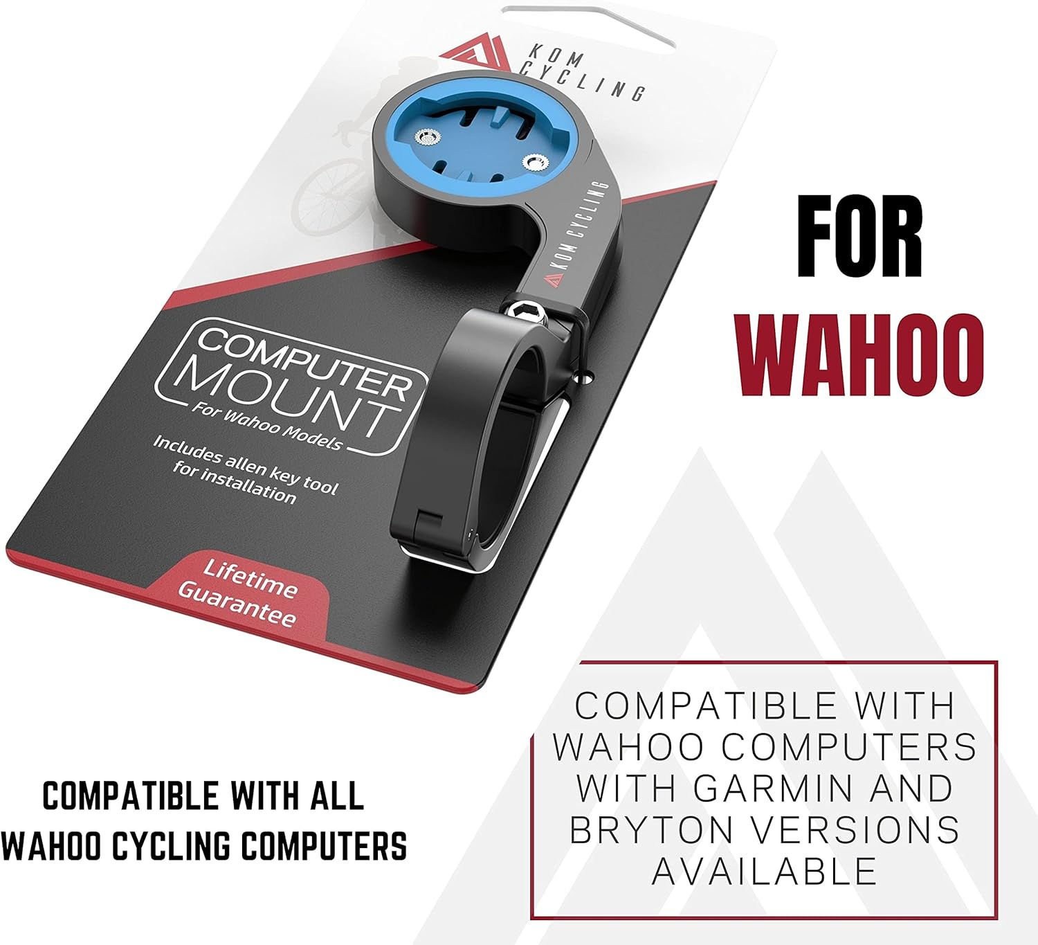 KOM Cycling Wahoo Elemnt & Elemnt Bolt Out Front Handlebar Mount from Bike Mount Designed for Wahoo Elemnt & Elemnt Bolt, & Elemnt Mini image number 1