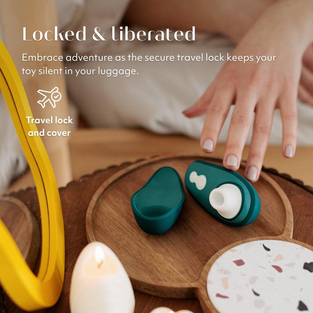 Womanizer Liberty 2 Pleasure Air Clit Sucker - Clitoral Suction Vibrator for Women and Couples - Personal Clitoris Stimulator with 8 Speeds - Waterproof Adult Sucking Sex Toy - Rechargeable - Petrol - Sage image number 6