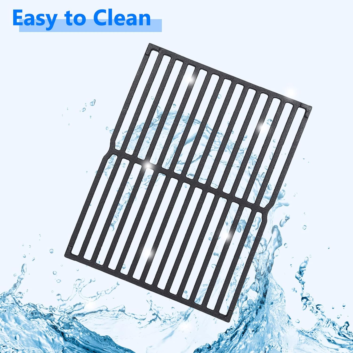 Gassaf 15" Cooking Grate for Weber Spirit 200 Series,Spirit E200, S200, S210, E210, Spirit 500, Genesis Silver A, 2-Pack Cast Iron Grill Grid Grate for Weber 7521,7522,7523,65904,65905 image number 5