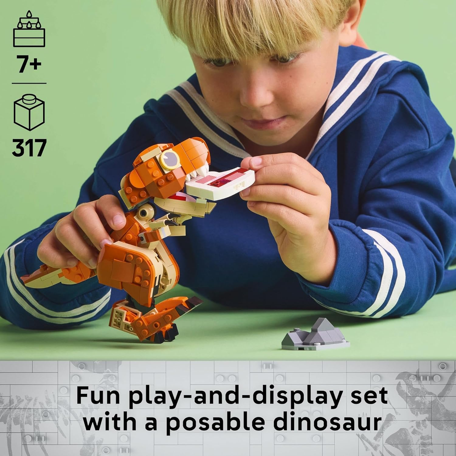 LEGO Jurassic World Little Eatie: T. Rex Toy for 7+ Year Old Boys & Girls, Posable Kids Toy Dinosaur Figure, Creative Building Set for Imaginative Play 76967 image number 3